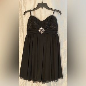 Short, black formal dress